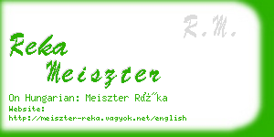 reka meiszter business card